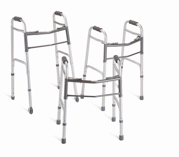 Guardian Junior Two-Button Folding Walker with 3" Wheels