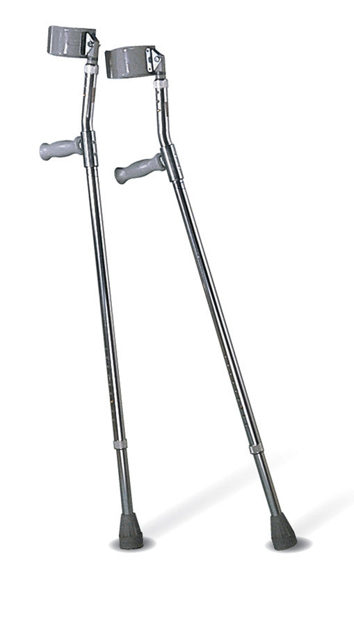 Crutch XL Super Replacement Tip, Gray [CASE of 6 Pair]