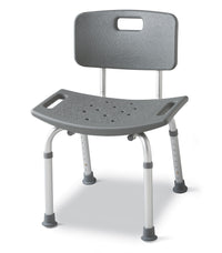 Bath Bench with Back - Aluminum