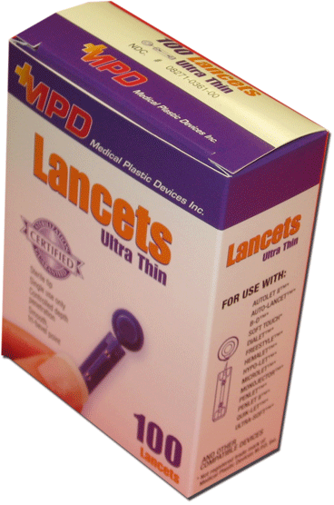 MPD Lancets Thin (Blue) Sterile Single Use